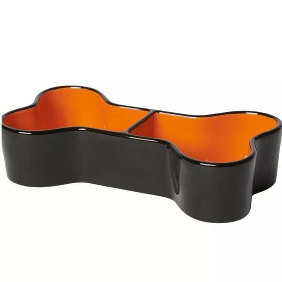 RAE DUNN CERAMIC BONE SHAPED BONE APPÉTIT PET BOWL NEW! - Picture 2 of 6